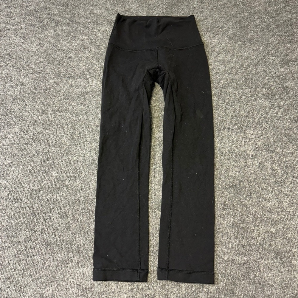 Lululemon Leggings Womens Size 2 Black High Rise Cropped Athletic Yoga Pants